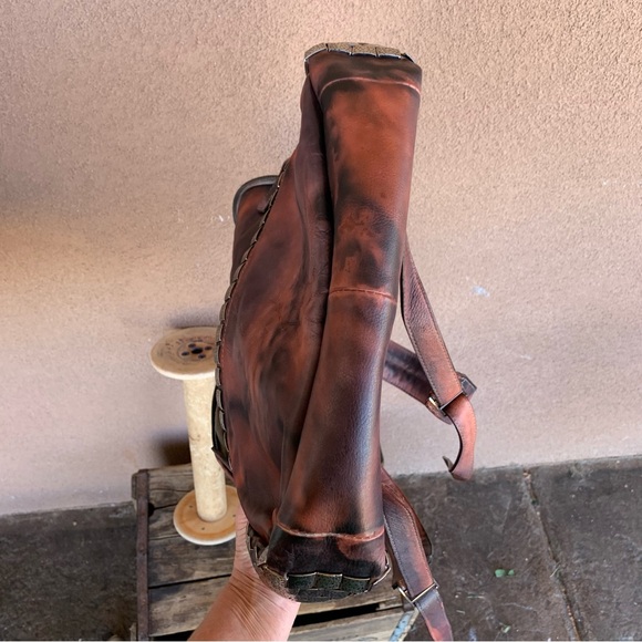 POL Distressed Leather Tie-Dyed Studded Backpack - Picture 9 of 14